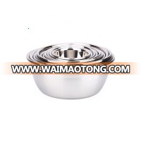 Multi-size stainless steel thickened deep salad mixing bowl set