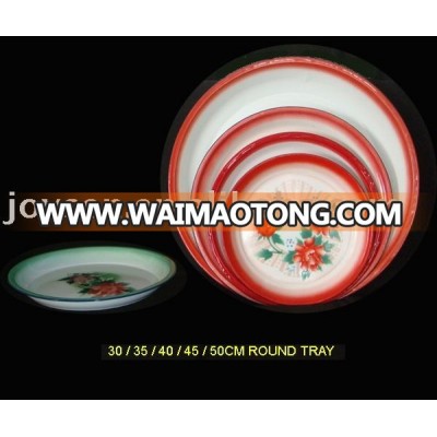 enamel round tray