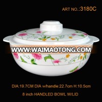 Hot sale 8 inch melamine bowl set with lid