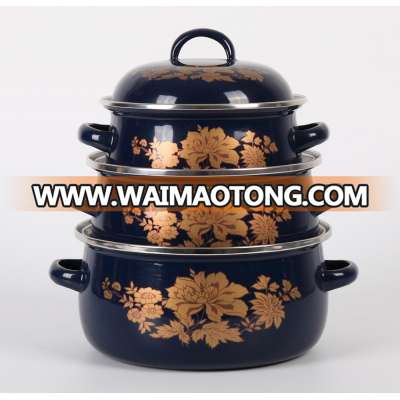 High Quality Enamel Turkey Casserole Set of 3