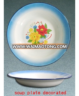 Best Selling Enamel Promotion Soup Plate