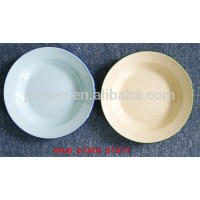 Plain Color Soup Plate, Enamel Soup Plate