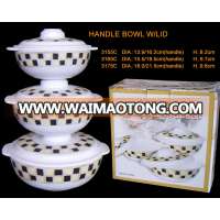 cheap price round melamine cover bowl set with lid