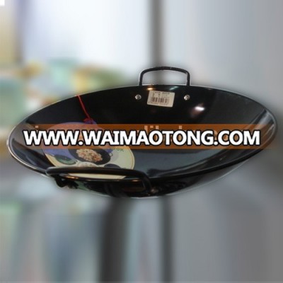 Rivit Handle Riged Iron Wok