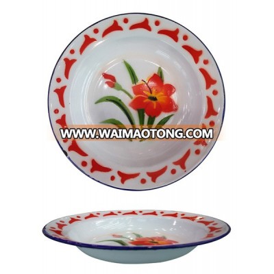 Hot Selling Decorative Enamel Soup Plate