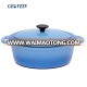 Kitchen cookware oval enamel cast iron casserole pot