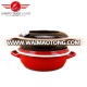 Retail enamel deep-fry pot with temperature meter